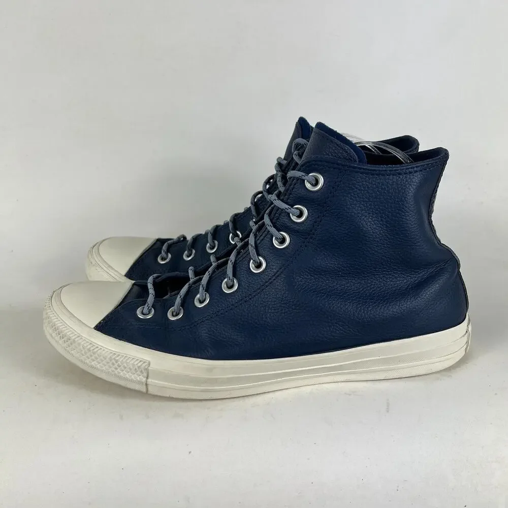 Converse CTAS Hi Limo Sneaker Womens 9 Blue Leather Skateboard Shoes 163338C - Picture 5 of 10